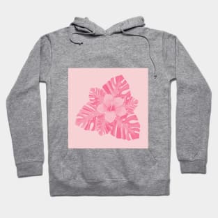 Tropical Pink Hibiscus Hoodie